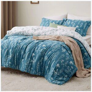 NEW Bedsure Reversible Floral Print Comforter Set Twin/Twin XL 68"x88"